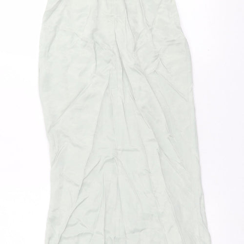 Club London Womens Green  Polyester A-Line  Size 6  V-Neck Zip
