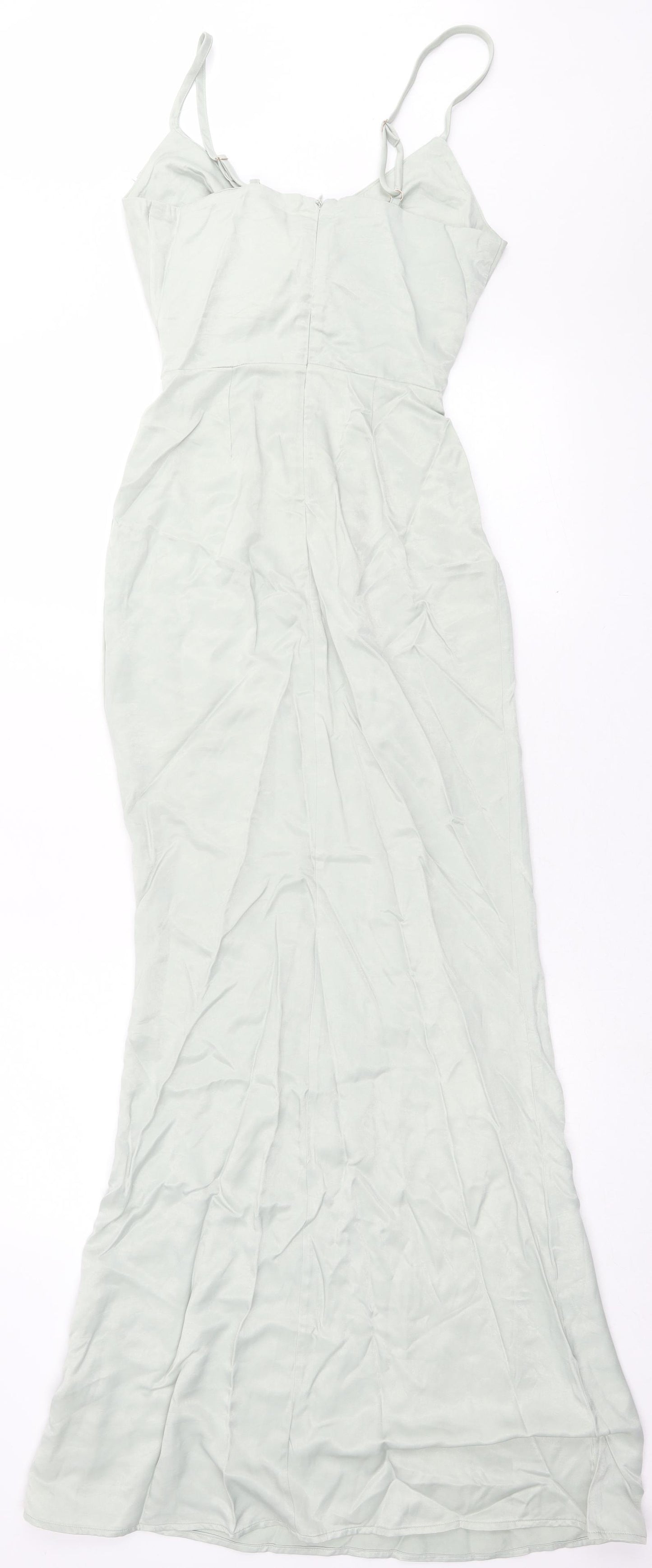 Club London Womens Green  Polyester A-Line  Size 6  V-Neck Zip