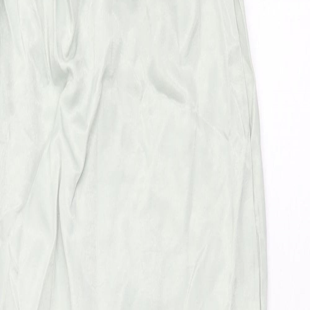 Club London Womens Green  Polyester A-Line  Size 6  V-Neck Zip
