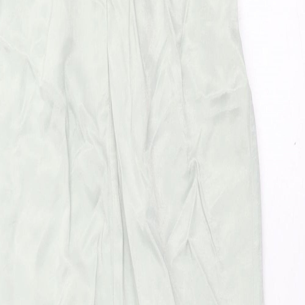 Club London Womens Green  Polyester A-Line  Size 6  V-Neck Zip