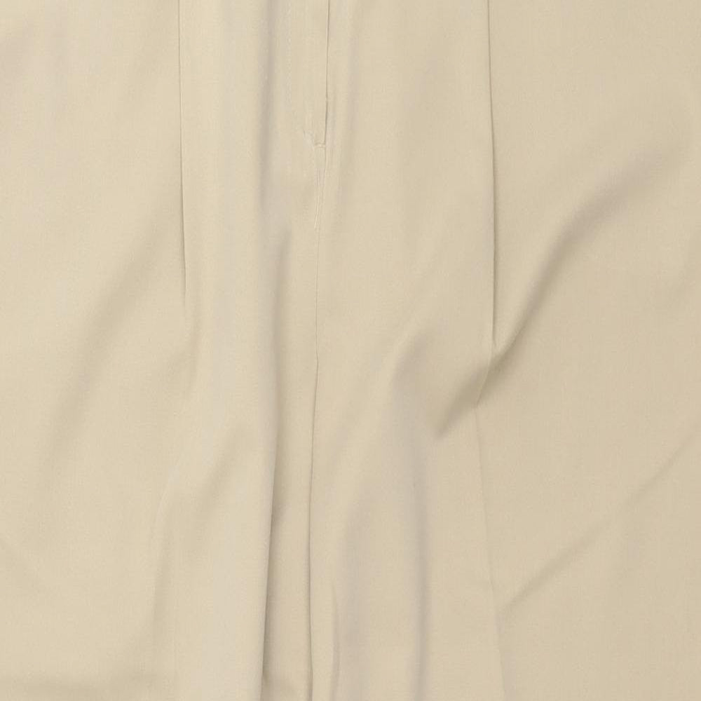 Preworn Womens Beige  Polyester Trousers  Size 18 L26 in Regular Button