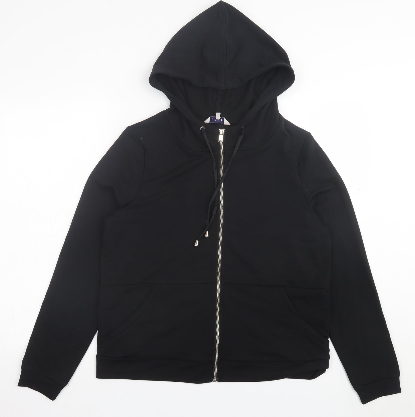 Nutmeg Womens Black  Polyester Full Zip Hoodie Size 12  Zip
