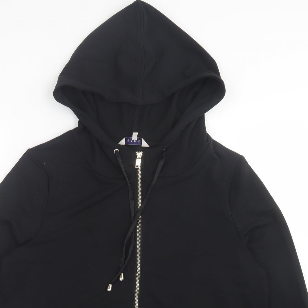 Nutmeg Womens Black  Polyester Full Zip Hoodie Size 12  Zip