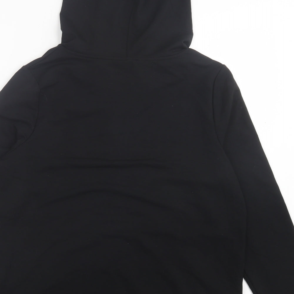 Nutmeg Womens Black  Polyester Full Zip Hoodie Size 12  Zip