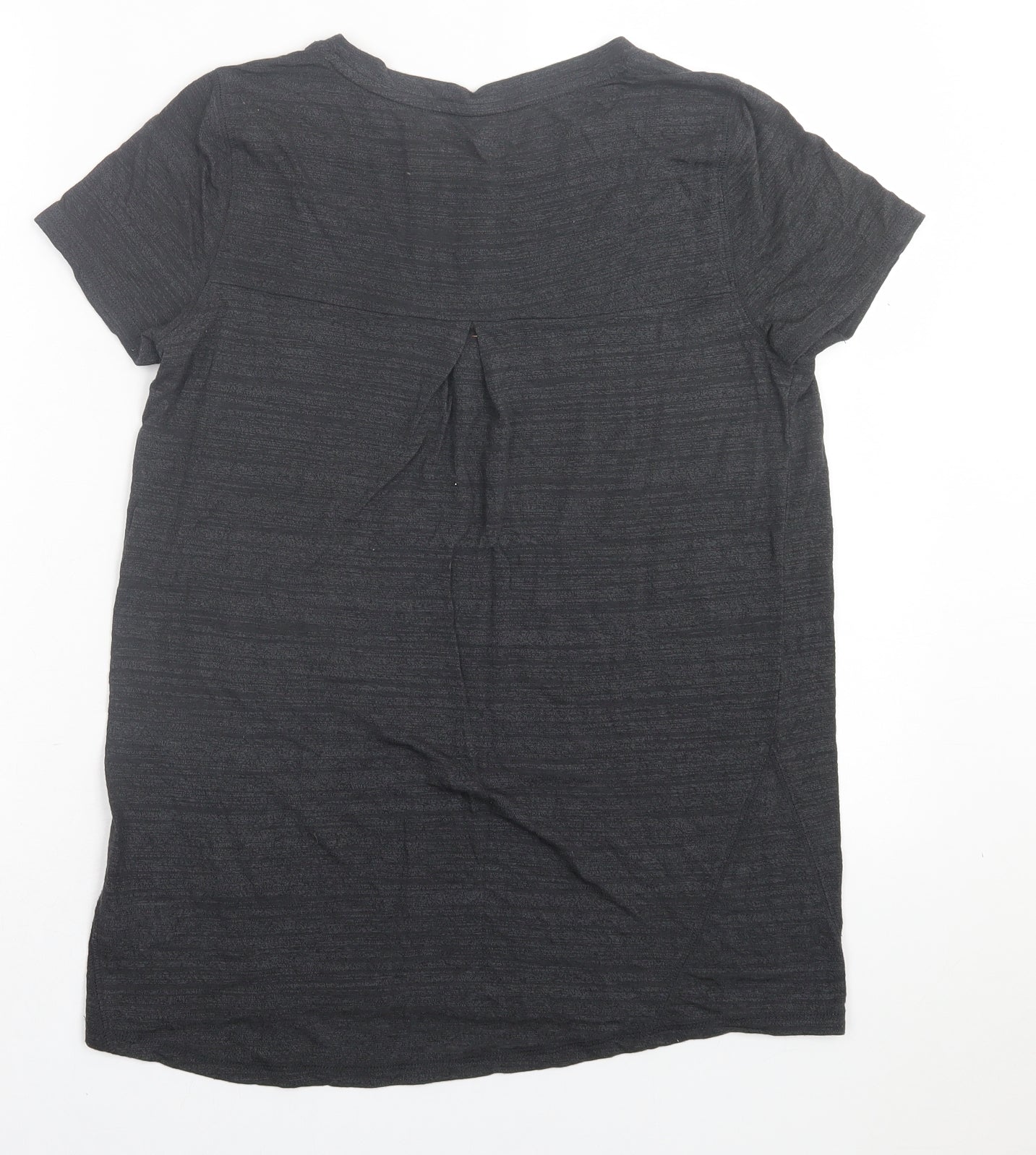 NEXT Womens Grey  Viscose Basic T-Shirt Size 10 Crew Neck Pullover