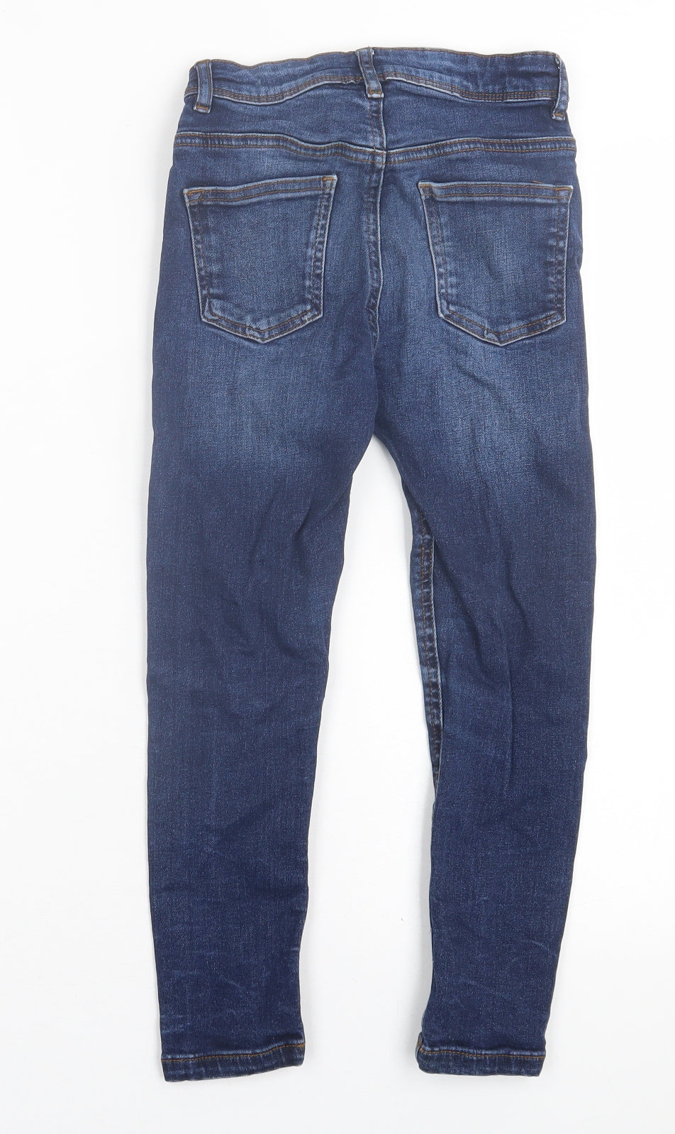 geoge Boys Blue  Cotton Straight Jeans Size 7-8 Years  Regular Button