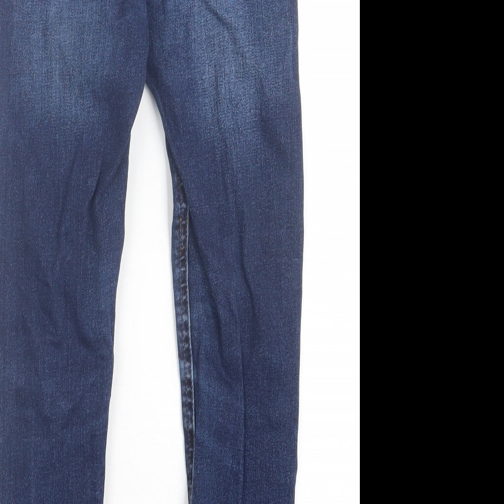 geoge Boys Blue  Cotton Straight Jeans Size 7-8 Years  Regular Button