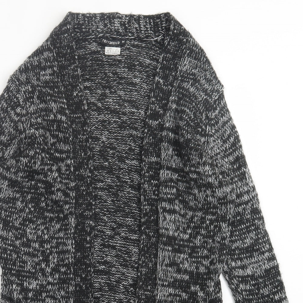 Terranova Womens Grey V-Neck  Acrylic Cardigan Jumper Size M