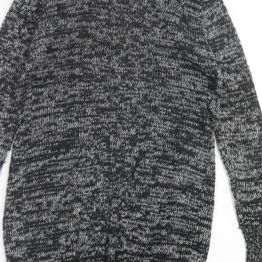 Terranova Womens Grey V-Neck  Acrylic Cardigan Jumper Size M