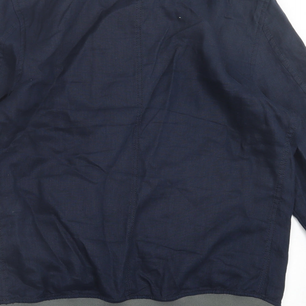 Zara Mens Blue   Bomber Jacket Jacket Size L  Zip