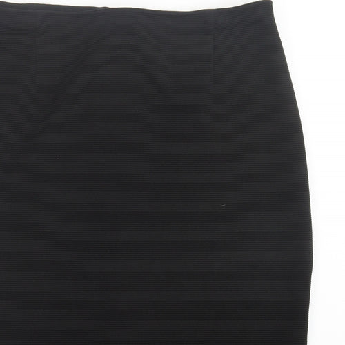 TU Womens Black  Polyester A-Line Skirt Size 18   Zip