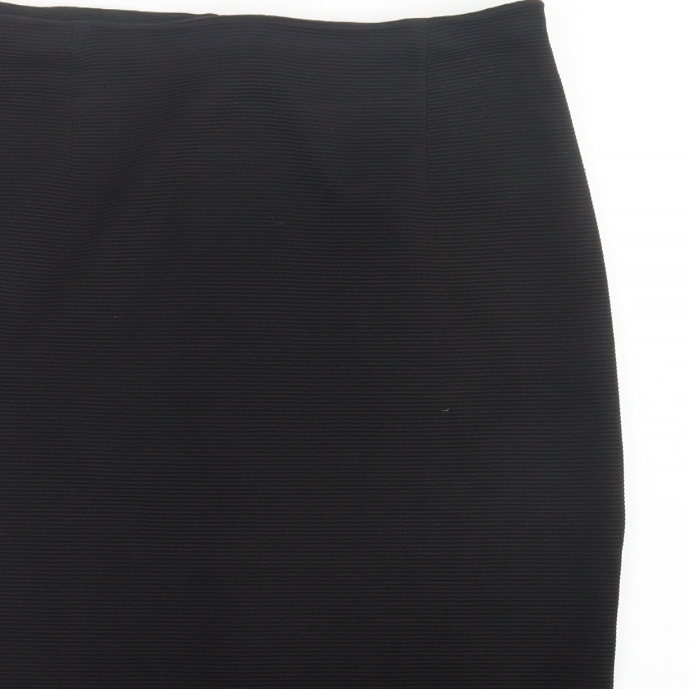 TU Womens Black  Polyester A-Line Skirt Size 18   Zip