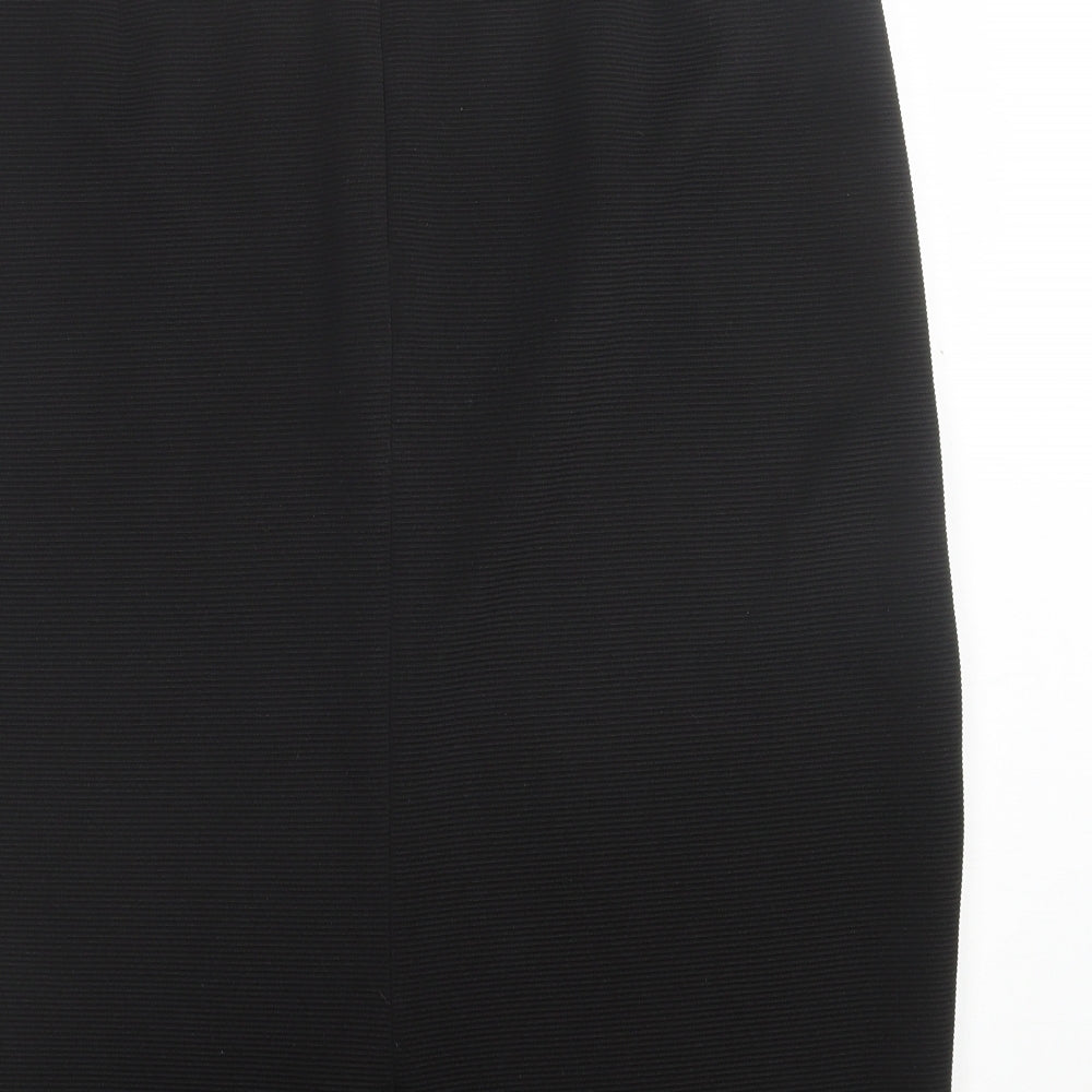 TU Womens Black  Polyester A-Line Skirt Size 18   Zip