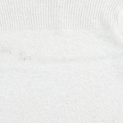 TU Mens Grey High Neck  Acrylic Pullover Jumper Size M