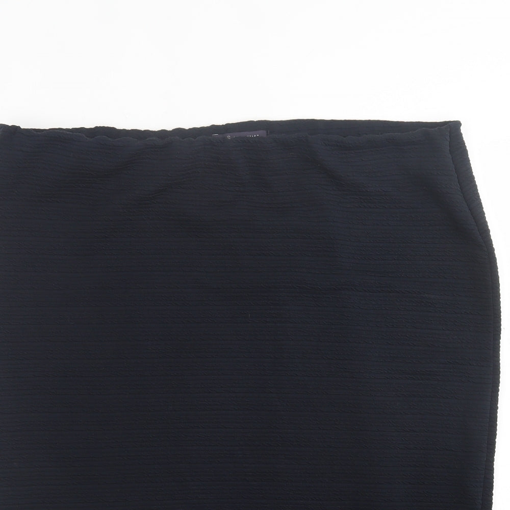 Marks and Spencer Womens Blue  Polyester A-Line Skirt Size 20