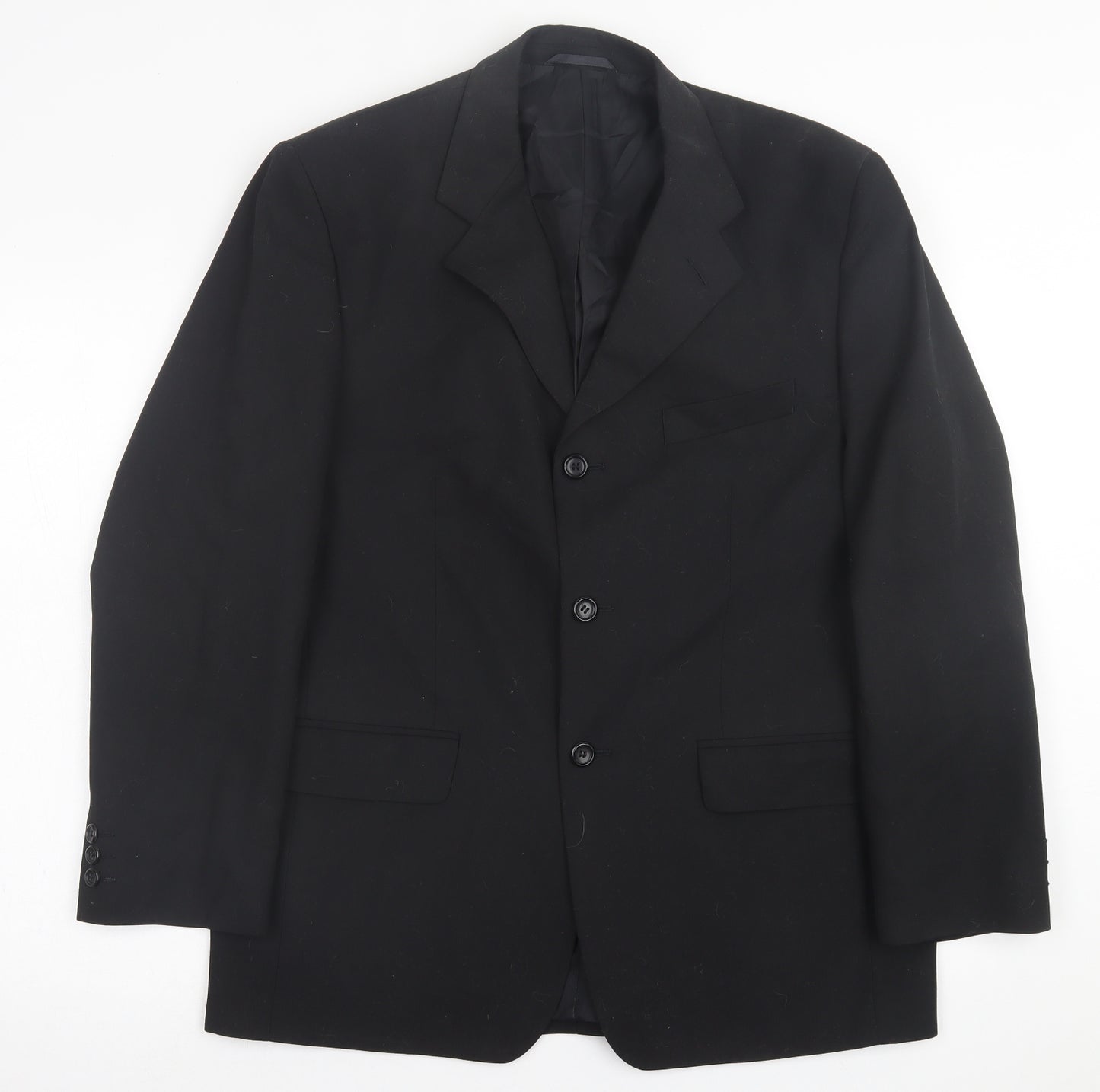 Johnathan Adams Mens Black  Polyester Jacket Suit Jacket Size 40
