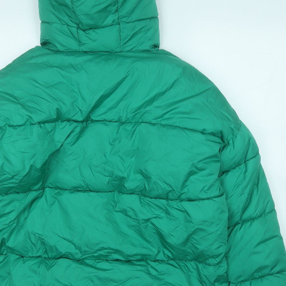 Primark Womens Green   Puffer Jacket Coat Size 14