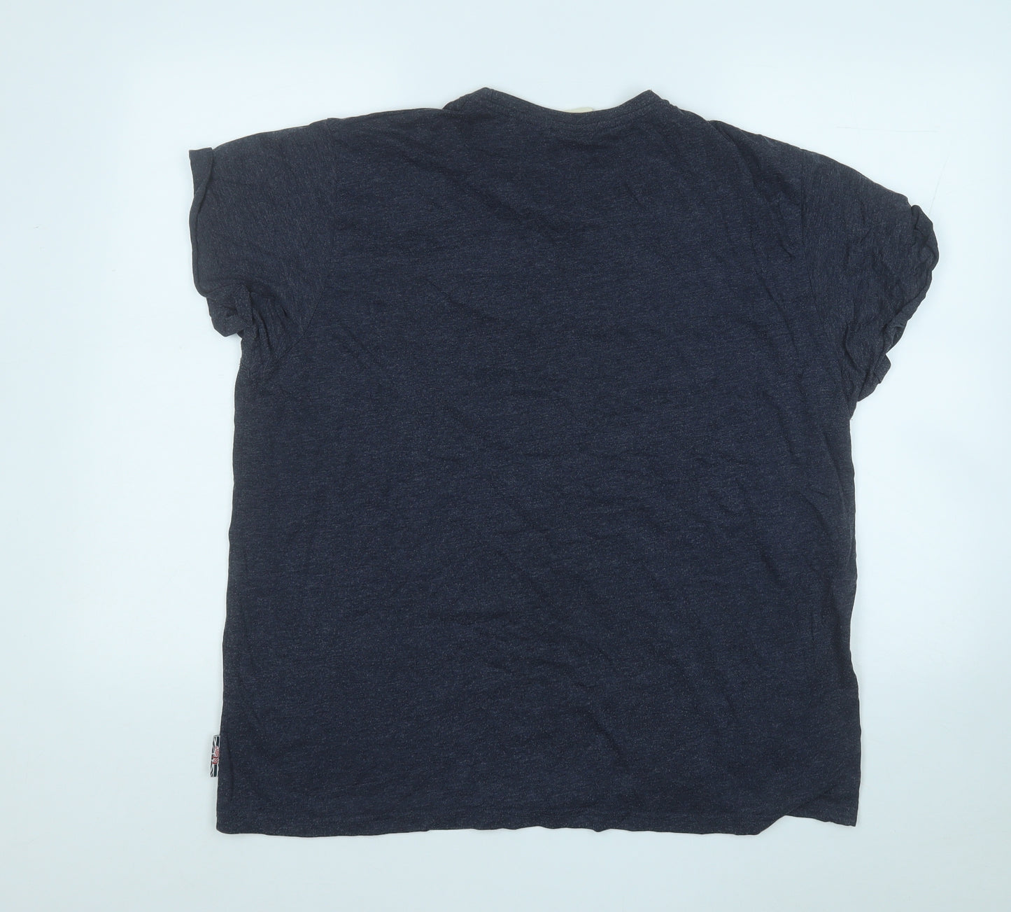 Lee Cooper Mens Blue  Cotton  T-Shirt Size XL Round Neck