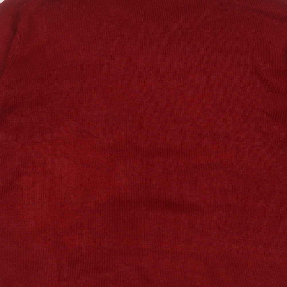 NEXT Mens Red Round Neck  Acrylic Pullover Jumper Size 2XL   - Christmas Jumper