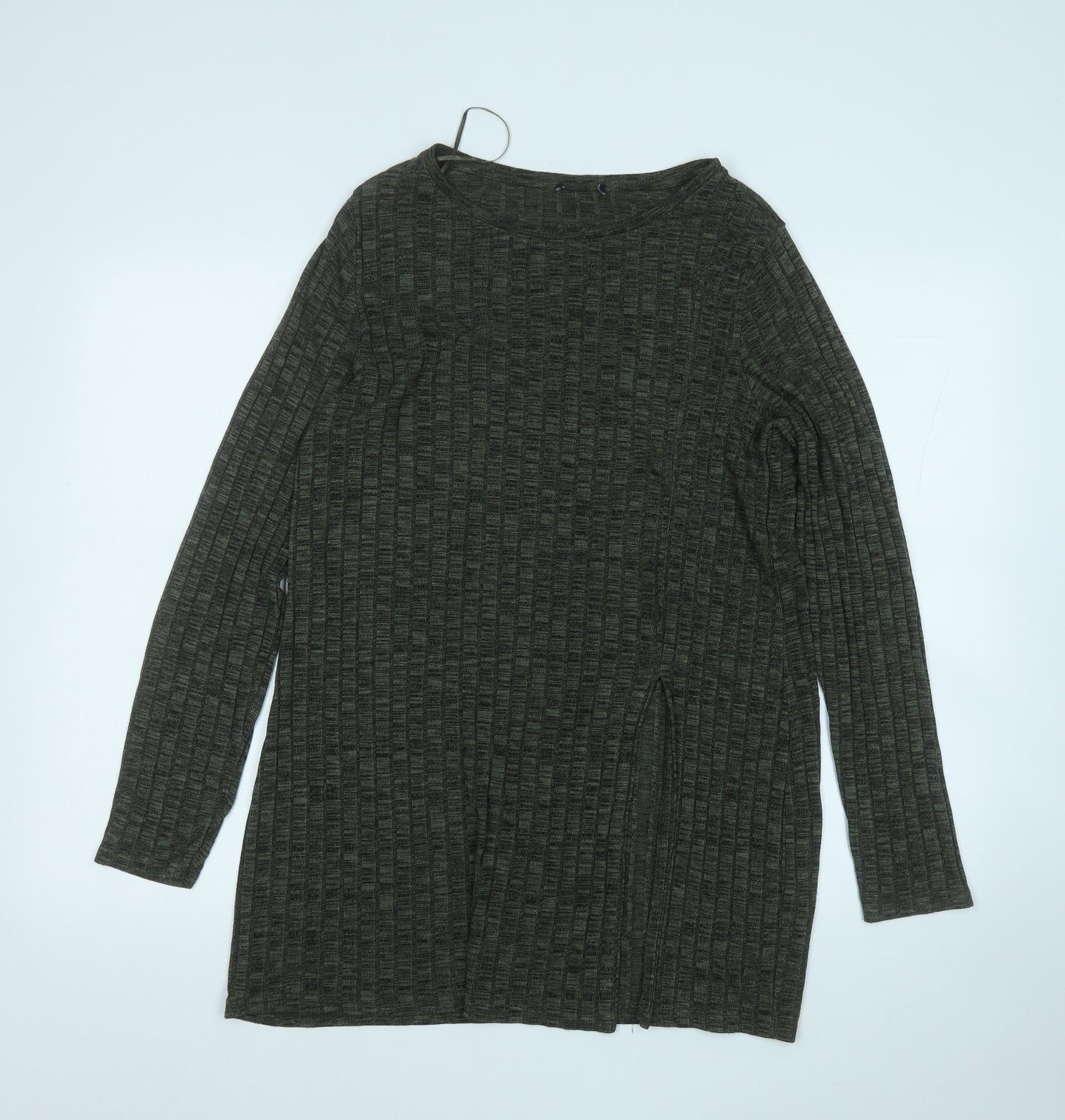 New Look Womens Green Round Neck  Viscose Pullover Jumper Size 14