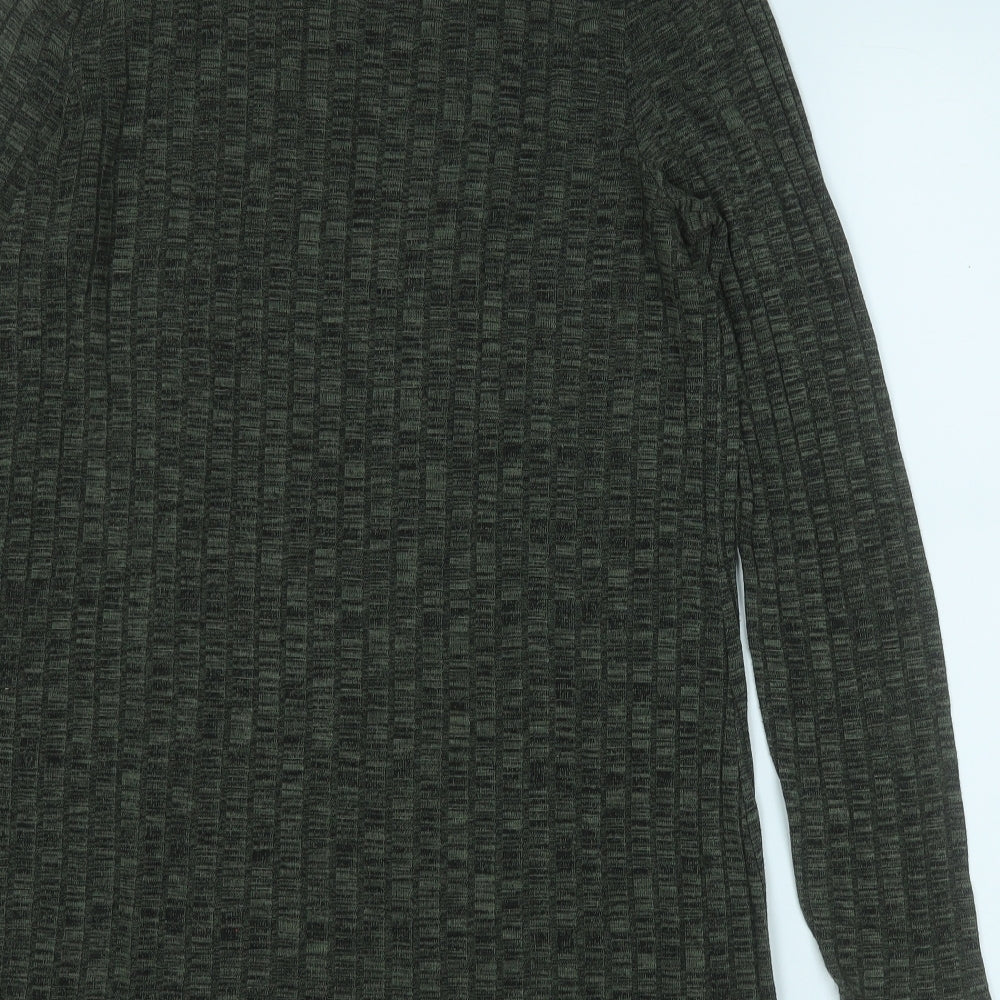 New Look Womens Green Round Neck  Viscose Pullover Jumper Size 14