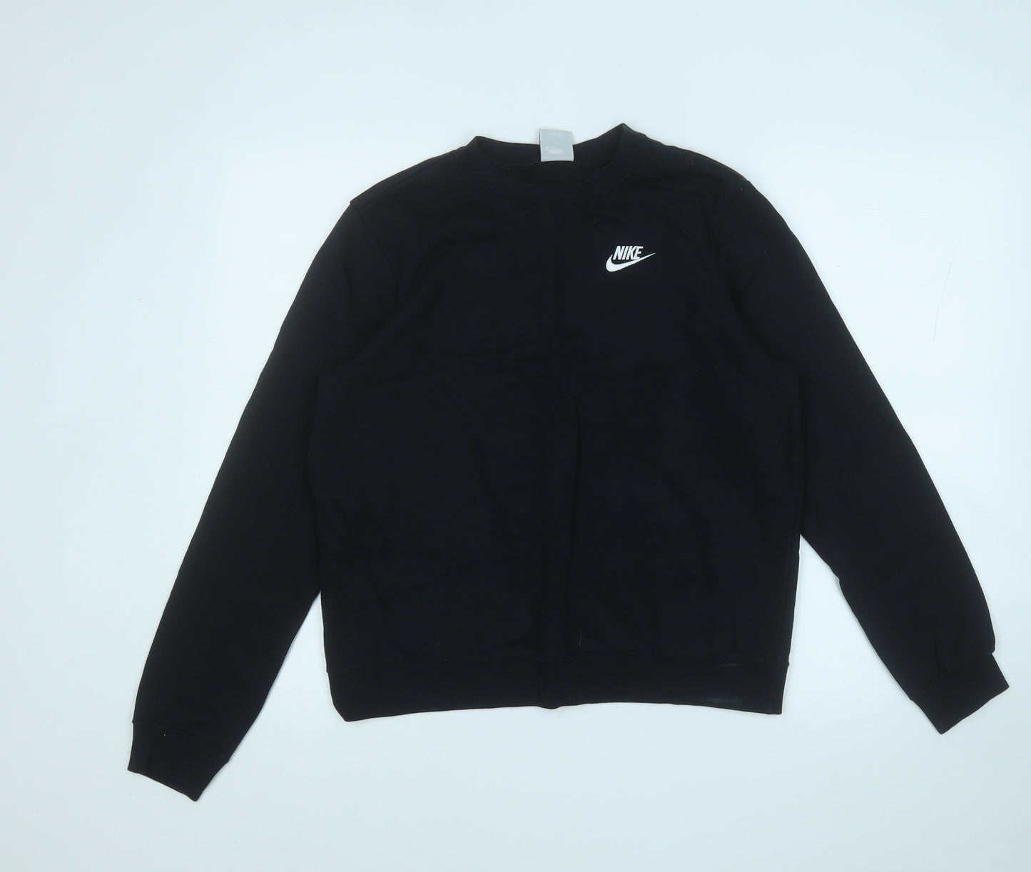 Nike Womens Black  Cotton Henley Sweatshirt Size S