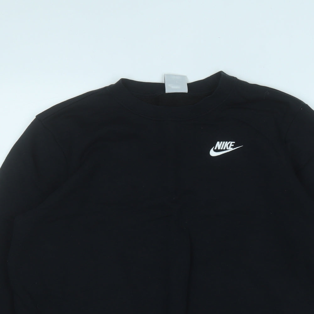 Nike Womens Black  Cotton Henley Sweatshirt Size S