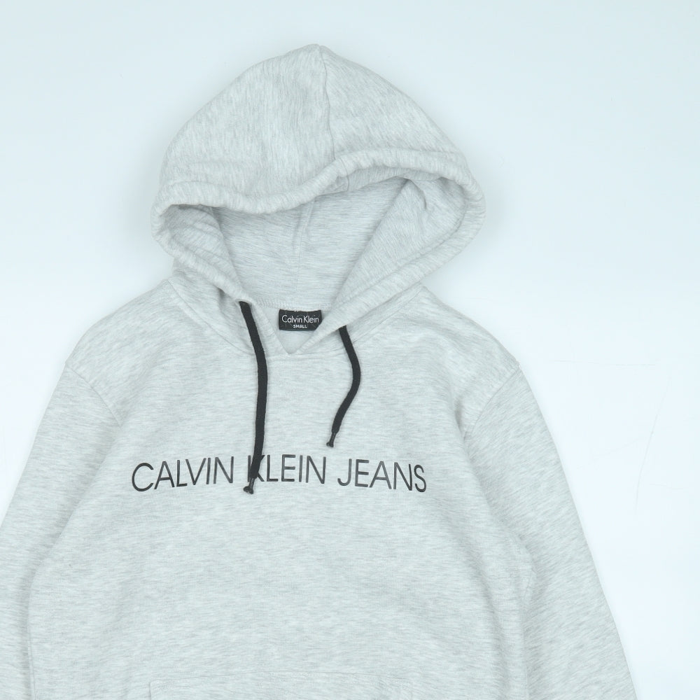 Calvin Klein Collection Womens Grey  Cotton Pullover Hoodie Size S
