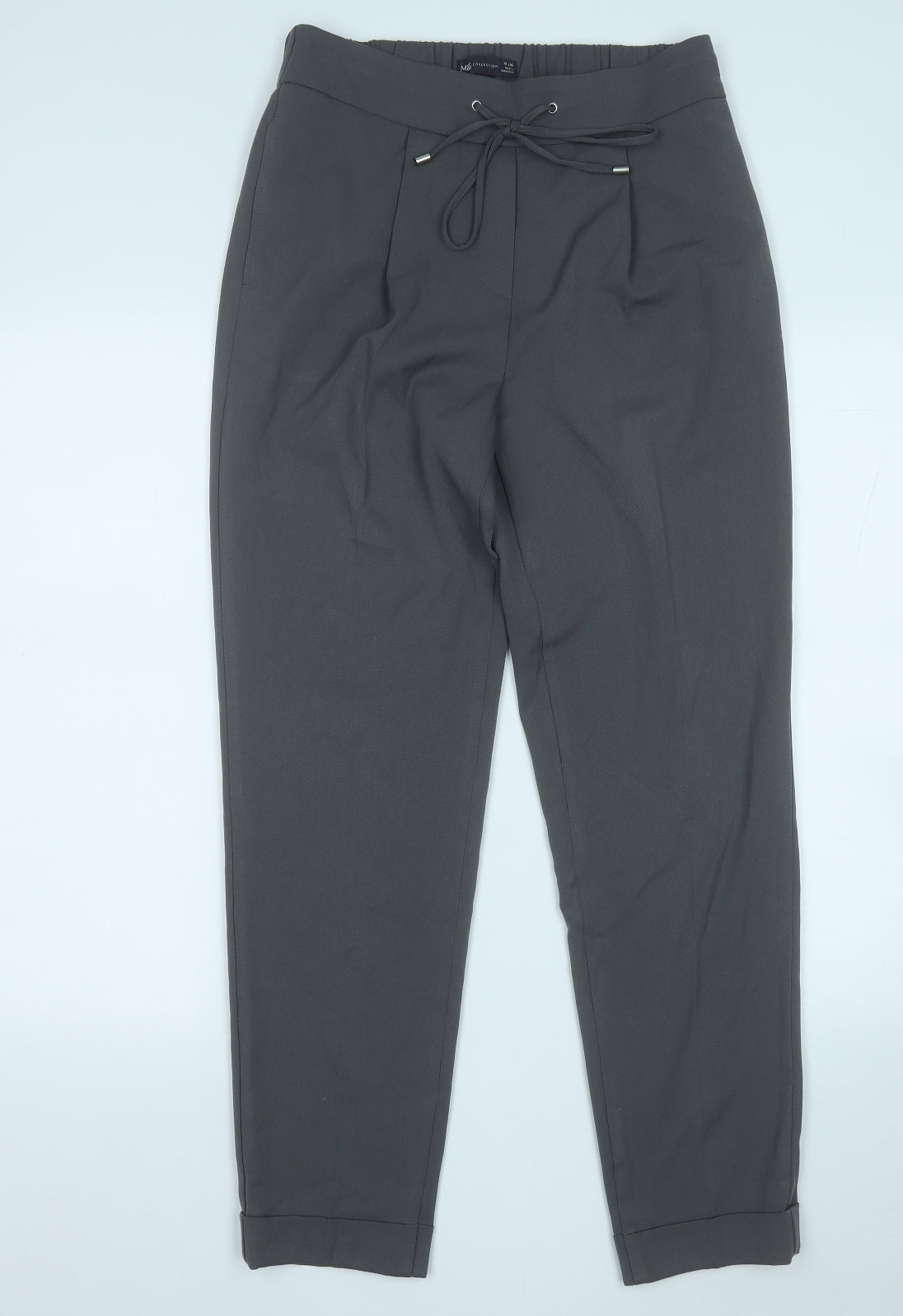 Marks and Spencer Womens Grey  Polyester Sweatpants Trousers Size 10 L25 in Regular