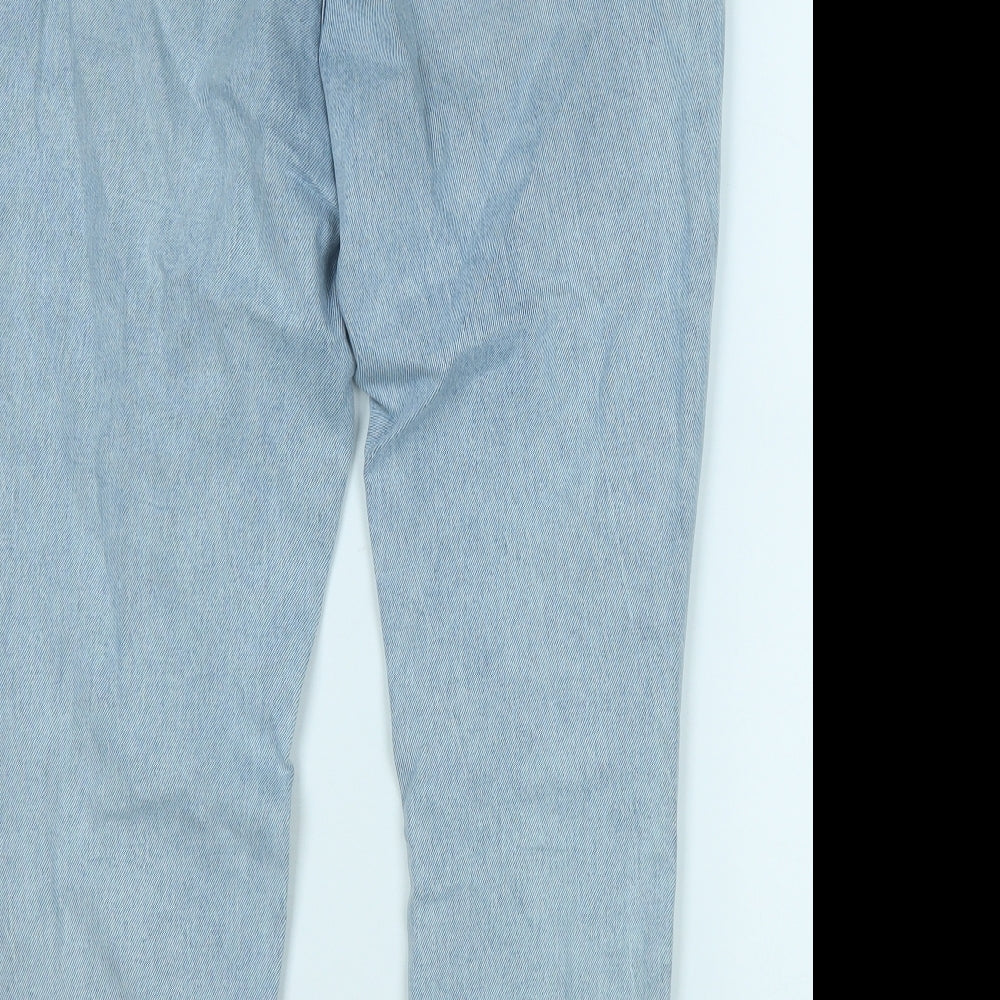F&F Womens Blue  Cotton Straight Jeans Size 12 L29 in Regular