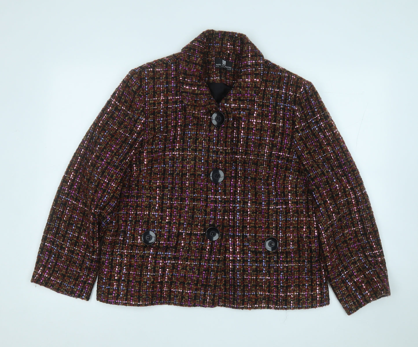 Paul Separates Womens Multicoloured Geometric  Jacket Blazer Size 18