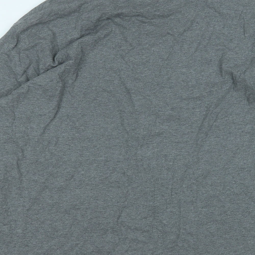 Jeff & Co Mens Grey  Cotton  T-Shirt Size XL Round Neck