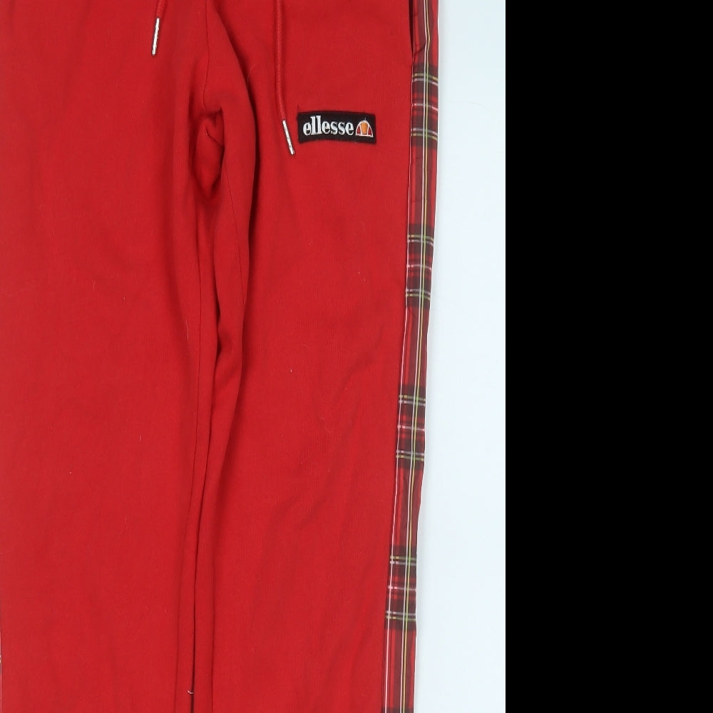 ellesse Womens Red  Cotton Jegging Trousers Size 10 L29 in Regular