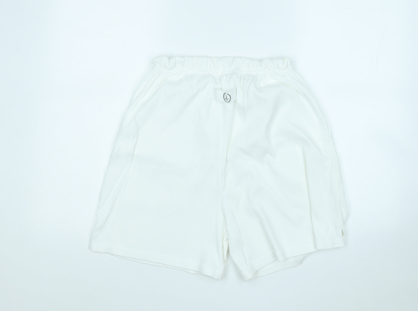 Palo Janessa Womens White  Cotton Sweat Shorts Size L  Regular