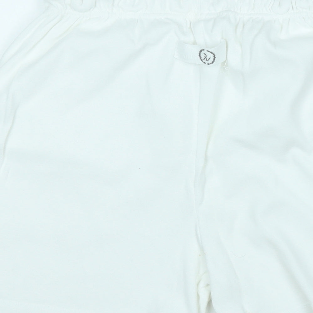Palo Janessa Womens White  Cotton Sweat Shorts Size L  Regular