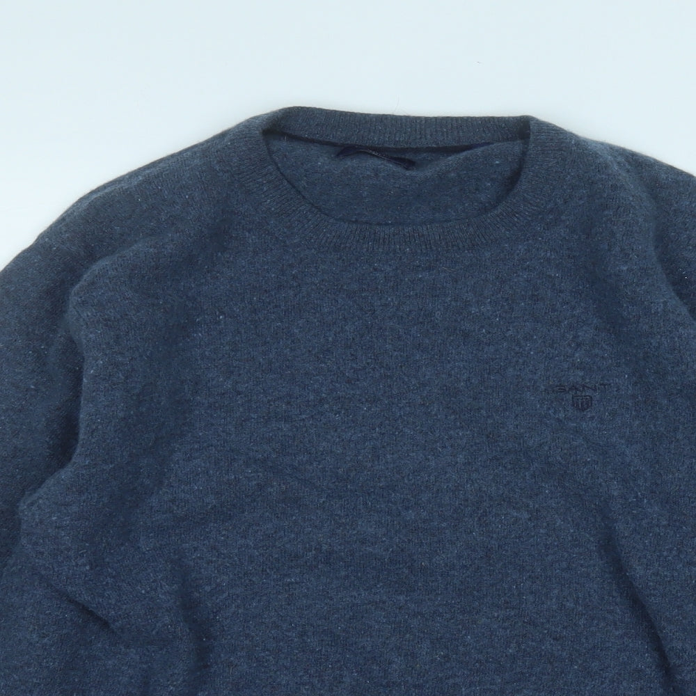 GANT Mens Blue Round Neck  Wool Pullover Jumper Size XL