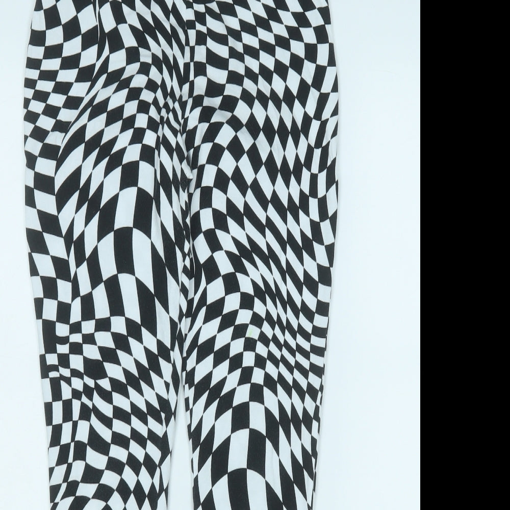 New Look Girls White Check Cotton Jegging Trousers Size 12-13 Years  Regular