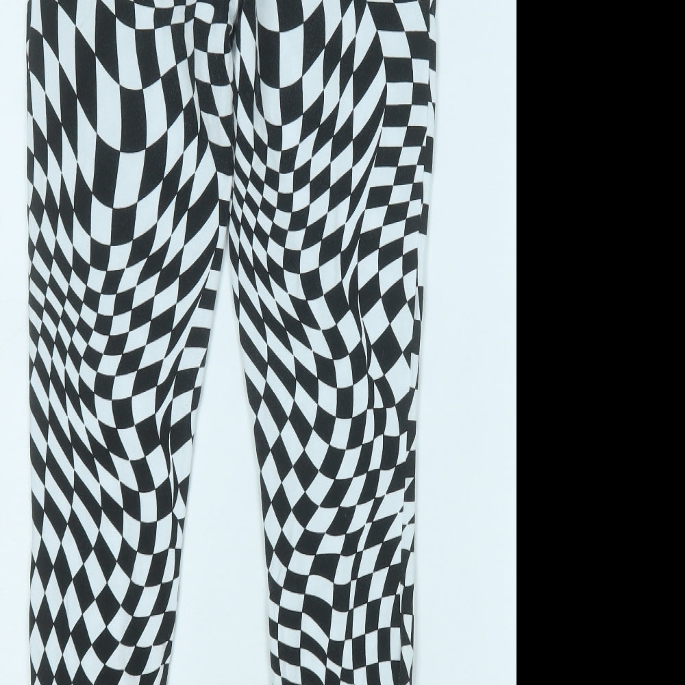 New Look Girls White Check Cotton Jegging Trousers Size 12-13 Years  Regular
