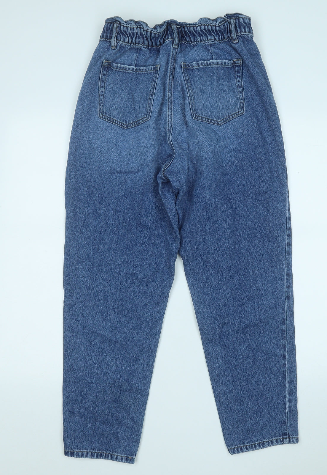 F&F Womens Blue  Cotton Straight Jeans Size 12 L26 in Regular