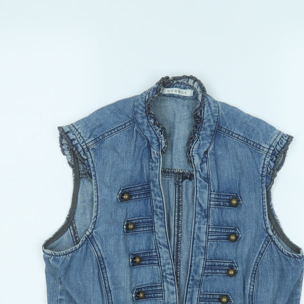George Womens Blue   Gilet Jacket Size 14
