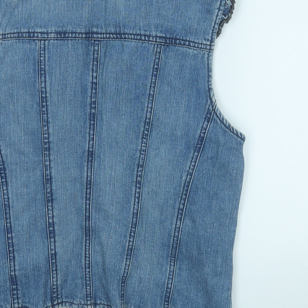 George Womens Blue   Gilet Jacket Size 14