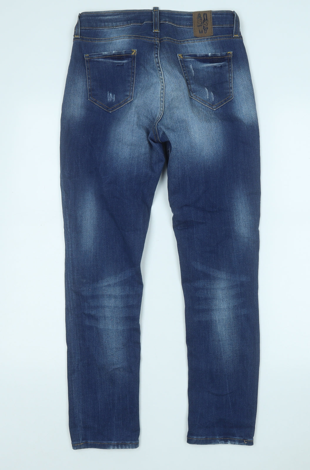 Made in Italy Mens Blue  Cotton Straight Jeans Size M L27 in Regular