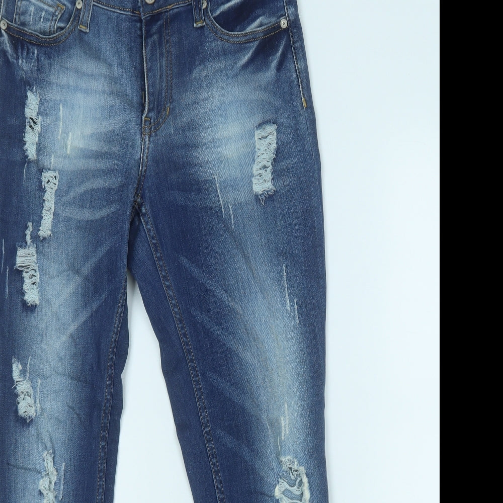 Made in Italy Mens Blue  Cotton Straight Jeans Size M L27 in Regular