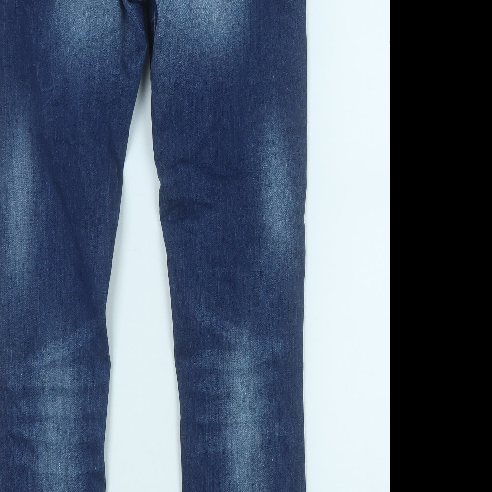 Made in Italy Mens Blue  Cotton Straight Jeans Size M L27 in Regular