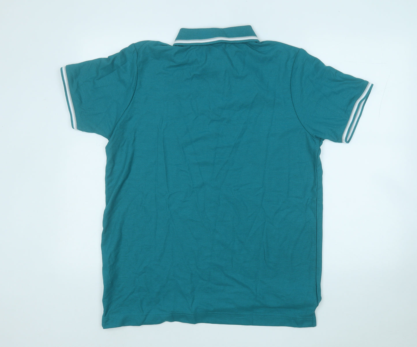 Slazenger Mens Blue  Polyester  Polo Size M Collared