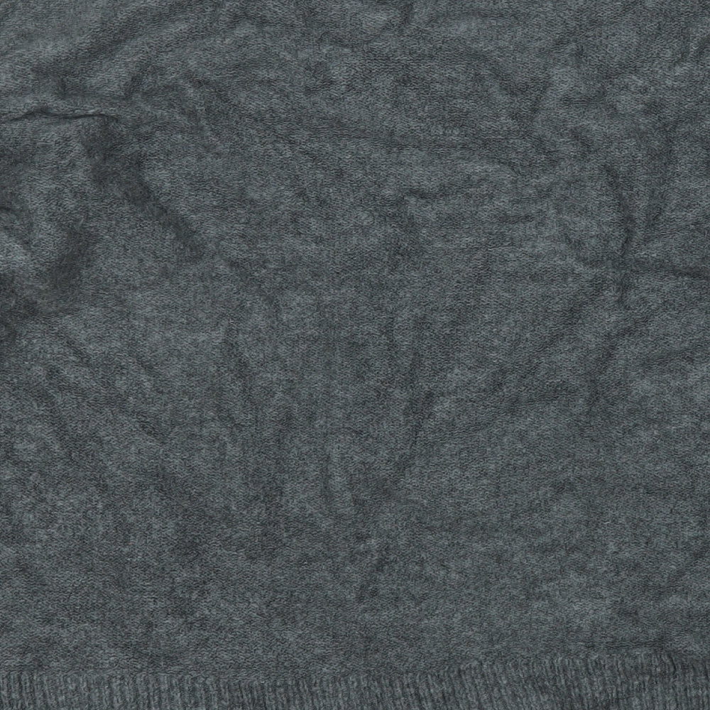 Stradivarius Womens Grey Round Neck  Acrylic Pullover Jumper Size S