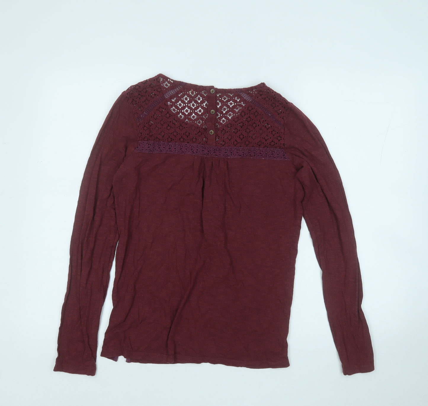 Fat Face Womens Red Round Neck  Cotton Pullover Jumper Size 10