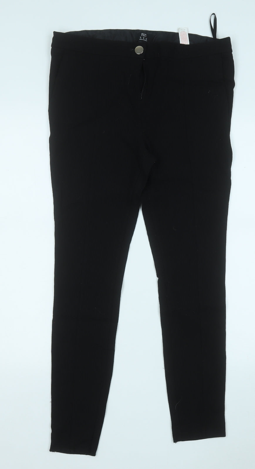 F&F Womens Black  Viscose Jegging Trousers Size 14 L26 in Regular