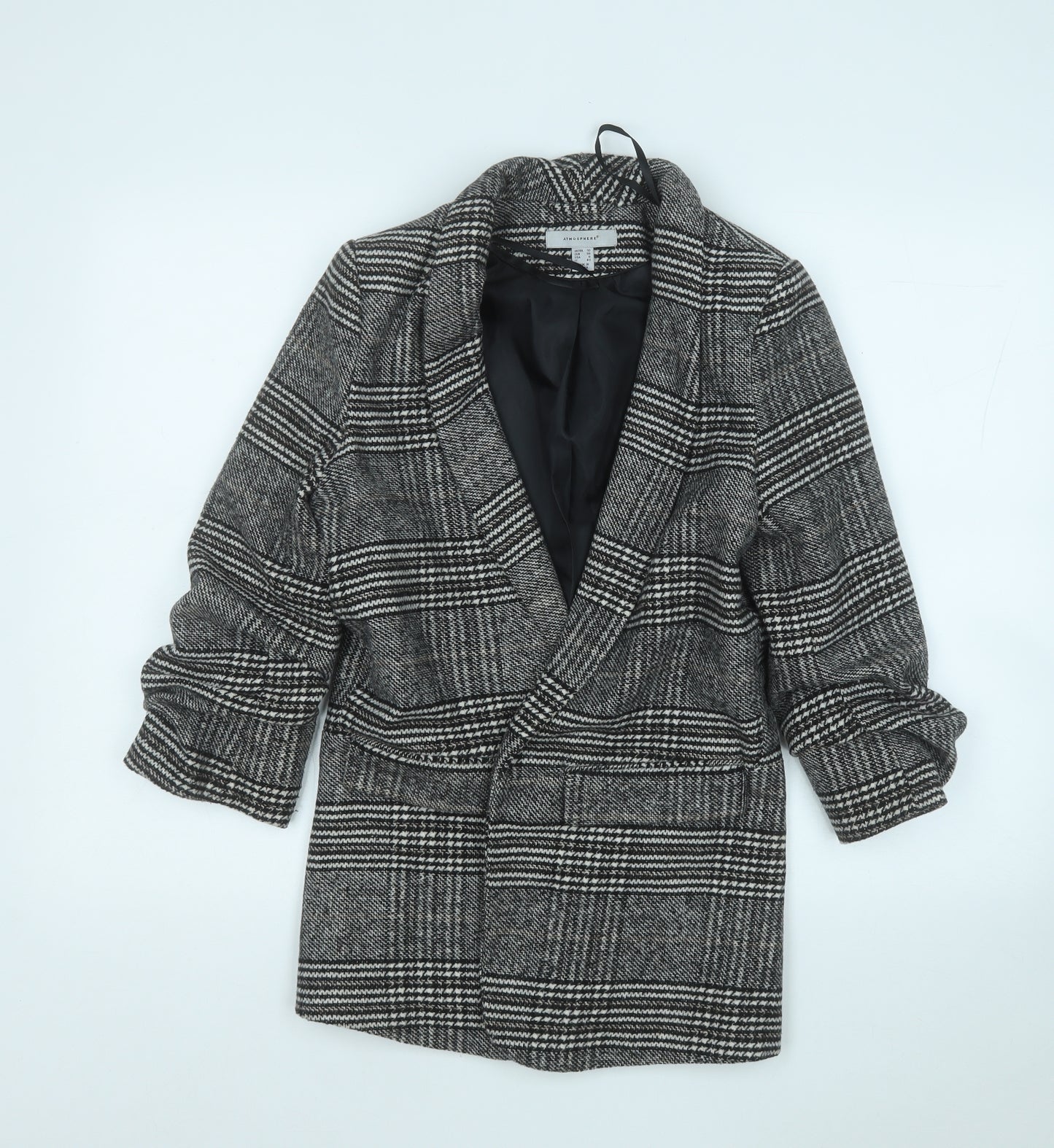 Atmosphere Womens Grey Geometric  Jacket Blazer Size 10