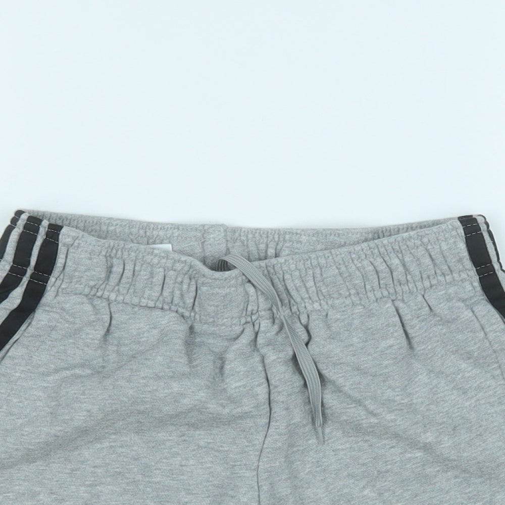 adidas Boys Grey  Cotton Sweat Shorts Size 8-9 Years  Regular